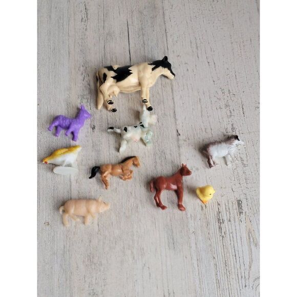 Farm animals variety toy cow chicken pig llama set figure - Picture 8 of 8